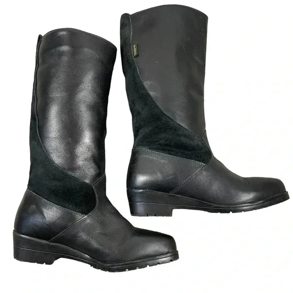 Blondo Leather Suede 100% Wool Flat Winter Boots Size 6.5
